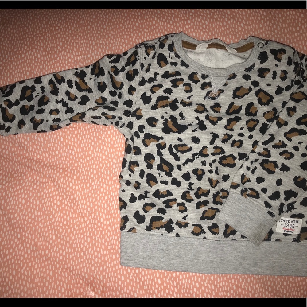 H&M leopard print sweatshirt sz 2t